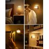 imageL LOHAS LED Motion Sensor Night Light 2 Pack StickOn LED Night Light Wall Lights Closet Lights Stair Lights Motion Activated Nightlight for Hallway Bathroom Kitchen Cabinet StairsModern