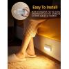 imageL LOHAS LED Motion Sensor Night Light 2 Pack StickOn LED Night Light Wall Lights Closet Lights Stair Lights Motion Activated Nightlight for Hallway Bathroom Kitchen Cabinet StairsModern