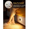 imageL LOHAS LED Motion Sensor Night Light2 Pack Rechargeable Battery Night LightStickOn Closet LightBattery Operated Lights for BathroomBedroom Kitchen Stairs Hallway