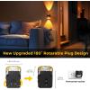 imageL LOHAS LED Night Light Projector Nights Light Plug into Wall Dusk to Dawn Sensor Rotating Nightlight for Kids Soft White Ambient Lighting for Bathroom Gaming Room Gifts1 PackRGB Red  Green  Blue