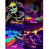 imageL LOHAS LED UV Black Light Bulbs Halloween 12W A19 UV Blacklight 100 Watt Equivalent UVA Level 385400nm Wavelength Glow in The Dark for Body Art Paint Fluorescent Poster Neon Glow Party 2 Pack4 Pack