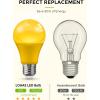 imageL LOHAS LED Yellow Bug Light Bulbs Outdoor A19 9W Bug Lights for Outside 60W Equivalent 2000K Amber Porch Light Bulb NonAttracting E26 Base NotDimmable Ideal for Patio Deck Backyard 2 PackYellow