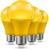 imageL LOHAS LED Yellow Bug Light Bulbs Outdoor A19 9W Bug Lights for Outside 60W Equivalent 2000K Amber Porch Light Bulb NonAttracting E26 Base NotDimmable Ideal for Patio Deck Backyard 2 PackYellow