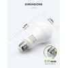 imageLOHAS A19 LED Light Bulbs 150W Equivalent 17 Watt Daylight White 5000K LED Bulbs 1600 Lumen EnergyEfficient LED BulbUL Listed E26 Medium Base NonDimmable 4 Pack