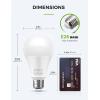imageLOHAS A21 Bright LED Light Bulb 150W200W Equivalent LED Bulbs 23 Watt Garage Light Bulbs Daylight 5000K 2500 Lumen High Watt Super Bright Porch Light Bulb NonDimmable for Home Lighting 4 PackDaylight