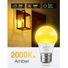 imageLOHAS Bug Light Bulb Yellow LED Bulbs Outdoor Porch Lights Amber Bedroom Night Light Bulb A15 Bugs LED Bulbs 40W Equivalent E26 Edison Bulb5W Warm LEDs Hallway Lighting Decorative Lamps4 Pack