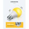imageLOHAS Bug Light Bulb Yellow LED Bulbs Outdoor Porch Lights Amber Bedroom Night Light Bulb A15 Bugs LED Bulbs 40W Equivalent E26 Edison Bulb5W Warm LEDs Hallway Lighting Decorative Lamps4 Pack