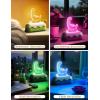 imageLOHAS Cute Night Light for Kids Kawaii Bear Lamp USB Rechargeable Color Changing RGB Decor for Bedroom Nursery LivingroomDinosaur