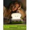 imageLOHAS Cute Night Light for Kids Kawaii Bear Lamp USB Rechargeable Color Changing RGB Decor for Bedroom Nursery LivingroomToast