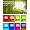 imageLOHAS Cute Night Light for Kids Kawaii Bear Lamp USB Rechargeable Color Changing RGB Decor for Bedroom Nursery LivingroomToast