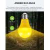 imageLOHAS Red Green Light Bulbs Outdoor Christmas Dusk to Dawn Sensor A19 Porch Lights 40W Equivalent 6W Red Green Colored Light Bulb AutoOnOff E26 Base for Party Wedding Porch Patio Backyard 4PackYellow