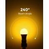 imageLOHAS Red Green Light Bulbs Outdoor Christmas Dusk to Dawn Sensor A19 Porch Lights 40W Equivalent 6W Red Green Colored Light Bulb AutoOnOff E26 Base for Party Wedding Porch Patio Backyard 4PackYellow