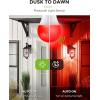 imageLOHAS Red Green Light Bulbs Outdoor Christmas Dusk to Dawn Sensor A19 Porch Lights 40W Equivalent 6W Red Green Colored Light Bulb AutoOnOff E26 Base for Party Wedding Porch Patio Backyard 4PackRed Green