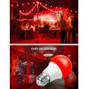 imageLOHAS Red Green Light Bulbs Outdoor Christmas Dusk to Dawn Sensor A19 Porch Lights 40W Equivalent 6W Red Green Colored Light Bulb AutoOnOff E26 Base for Party Wedding Porch Patio Backyard 4PackRed Green