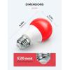 imageLOHAS Red Green Light Bulbs Outdoor Christmas Dusk to Dawn Sensor A19 Porch Lights 40W Equivalent 6W Red Green Colored Light Bulb AutoOnOff E26 Base for Party Wedding Porch Patio Backyard 4PackRed Green