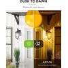 imageLOHAS Red Green Light Bulbs Outdoor Christmas Dusk to Dawn Sensor A19 Porch Lights 40W Equivalent 6W Red Green Colored Light Bulb AutoOnOff E26 Base for Party Wedding Porch Patio Backyard 4PackYellow