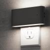 imageL LOHAS LED Night Light 2 Pack Dimmable Modern LED Night Lights Plug into WallDusk to Dawn Sensor Night Lights for Kid 0100LM 3000K Soft White Nightlight for Hallway Bedroom StairwayBlack5000K
