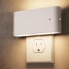 imageL LOHAS LED Night Light 2 Pack Dimmable Modern LED Night Lights Plug into WallDusk to Dawn Sensor Night Lights for Kid 0100LM 3000K Soft White Nightlight for Hallway Bedroom StairwayWhite
