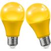 imageL LOHAS LED Yellow Bug Light Bulbs Outdoor A19 9W Bug Lights for Outside 60W Equivalent 2000K Amber Porch Light Bulb NonAttracting E26 Base NotDimmable Ideal for Patio Deck Backyard 2 PackYellow