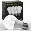 imageLOHAS Red Green Light Bulbs Outdoor Christmas Dusk to Dawn Sensor A19 Porch Lights 40W Equivalent 6W Red Green Colored Light Bulb AutoOnOff E26 Base for Party Wedding Porch Patio Backyard 4PackDaylight White