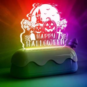 imageLOHAS Cute Night Light for Kids Kawaii Bear Lamp USB Rechargeable Color Changing RGB Decor for Bedroom Nursery LivingroomHalloween