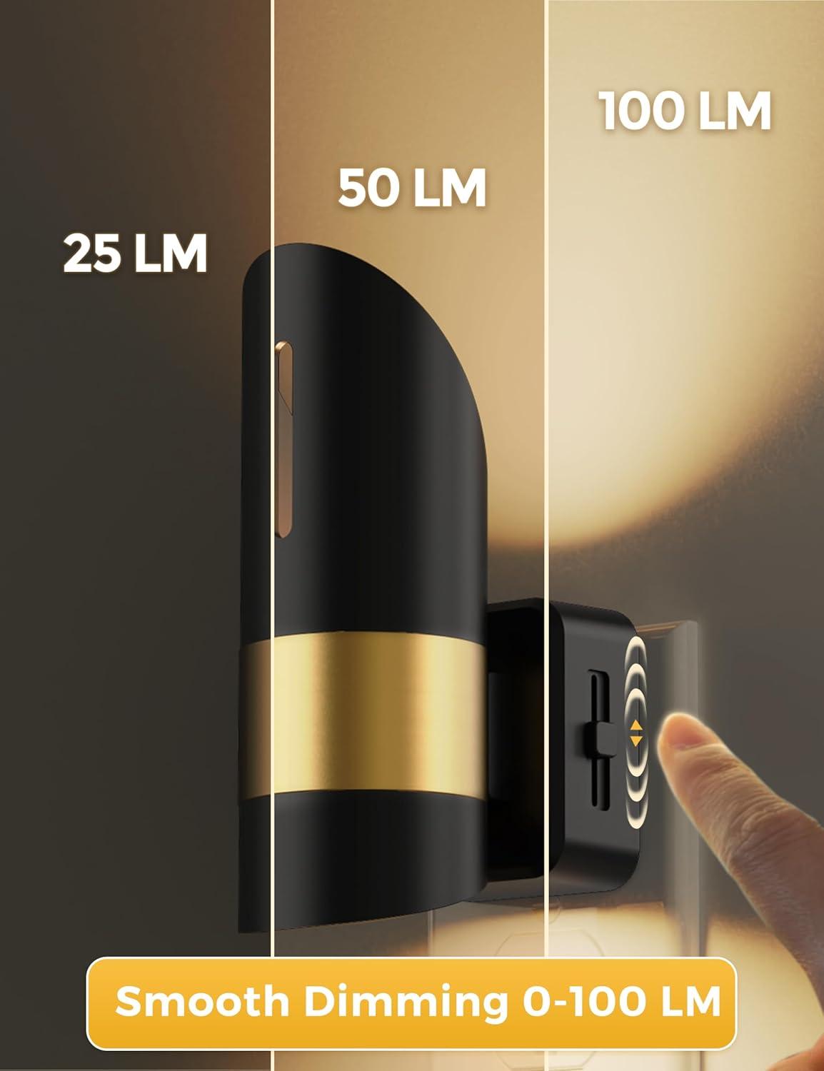 imageL LOHAS LED Night Lights Plug into Wall 2 Pack Dimmable Night Light with Dusk to Dawn Sensor0100LM Brightness Adjustable3000K Soft WhiteModern Nightlight for Adults Bathroom Hallway