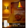 imageL LOHAS LED Motion Sensor Night Light Plug in 2 Pack Motion Activated Night Light 0100LM Dimmable 3000K Soft White Motion Sensor Light Indoor for Bathroom Hallway Bedroom Stairway Kids ElderlyAmberWhite Shade
