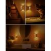 imageL LOHAS LED Motion Sensor Night Light Plug in 2 Pack Motion Activated Night Light 0100LM Dimmable 3000K Soft White Motion Sensor Light Indoor for Bathroom Hallway Bedroom Stairway Kids ElderlyAmberWhite Shade