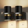 imageL LOHAS LED Motion Sensor Night Light Plug in Night Lights Plug into Wall with Adjustable Brightness 3000K Warm White 1W EnergySaving Nightlight for Bathroom Bedroom Kitchen Hallway 2 Pack