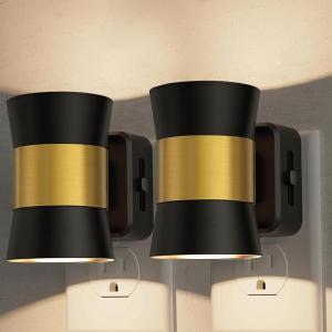 imageL LOHAS LED Night Lights Plug into Wall 2PACKDimmable Night Light with Dusk to Dawn Sensor Soft White 3000K 0100LM Adjustable Auto OnOff Nightlight for Adults Bedroom Kitchen Hallway