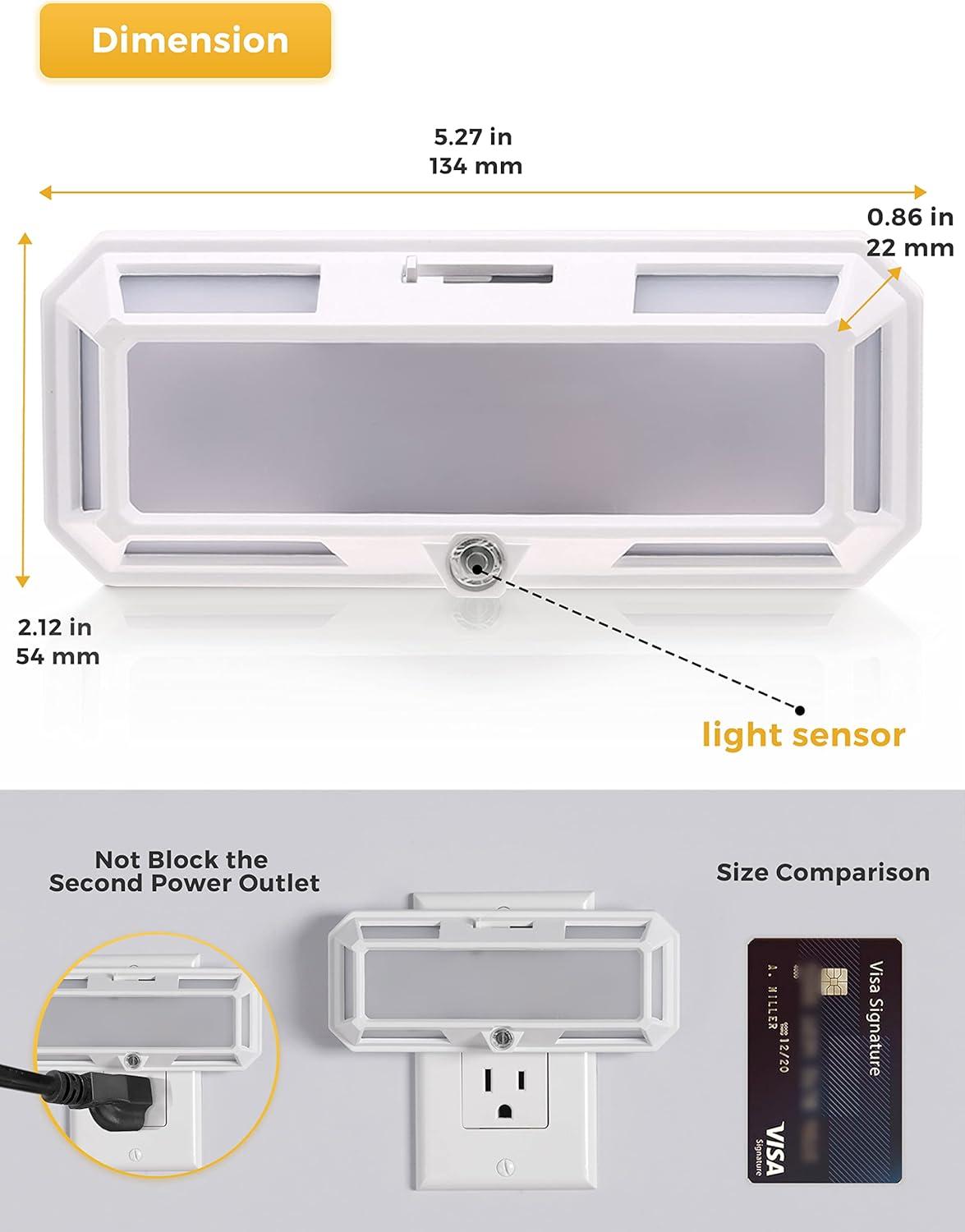 imageL LOHAS LED Bright Night Light Night Lights Plug into Wall 0250LM LED Night Light Dusk to Dawn Sensor 2W Dimmable Nightlight Soft White 3000K for Bathroom Hallway Bedroom Adults StairwaySoft White