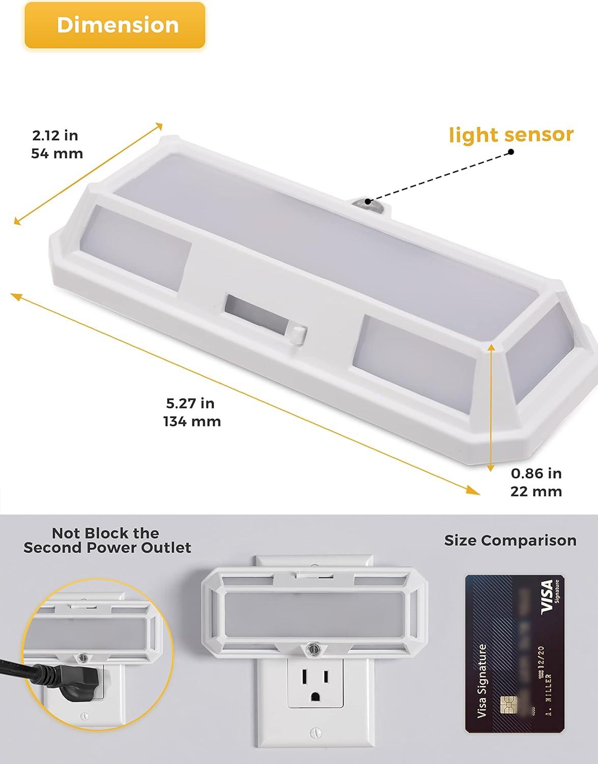 imageL LOHAS LED Bright Night Light Night Lights Plug into Wall 0250LM LED Night Light Dusk to Dawn Sensor 2W Dimmable Nightlight Soft White 3000K for Bathroom Hallway Bedroom Adults StairwaySoft White