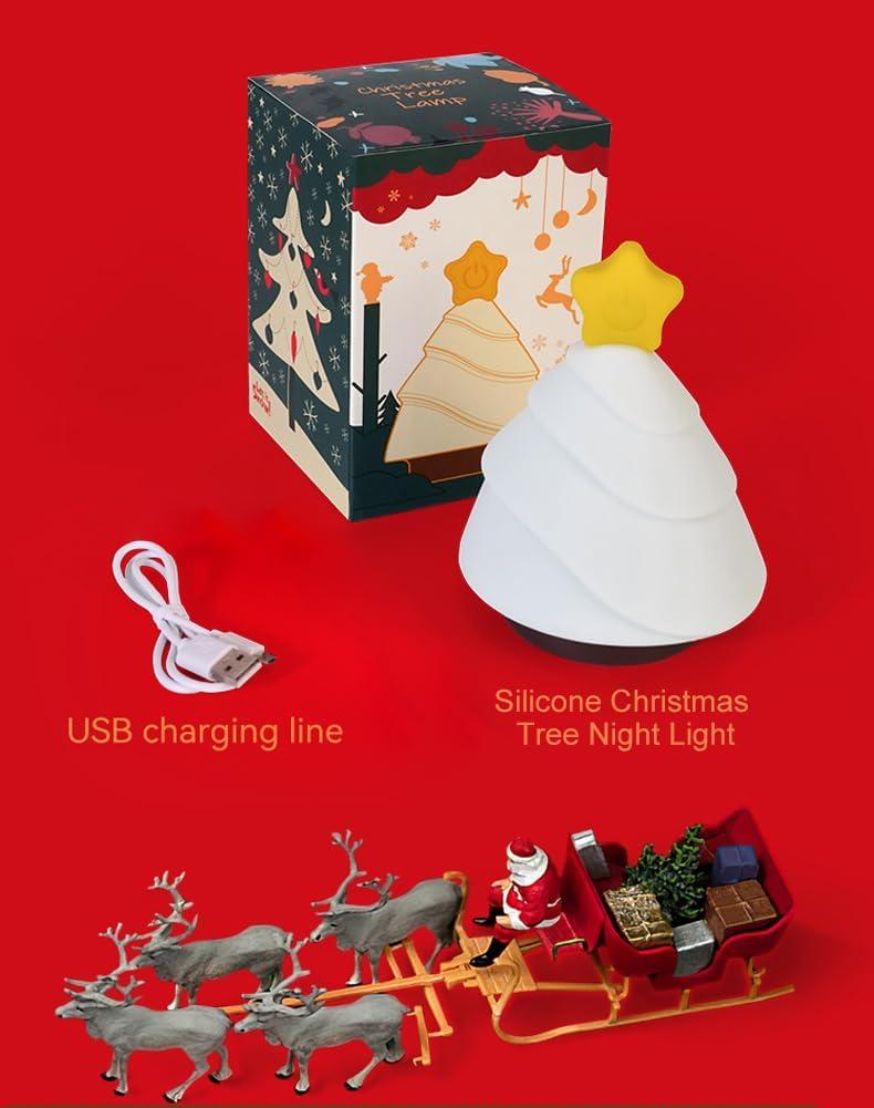 imageL LOHAS LED Cute Small Christmas Tree Night Lights Cute Stuff for Christmas Decorations 3 Mode Dimmable Nursery Night Light Kawaii 7 Colors Desk Lamp Christmas Gifts for Kids Teens Girls