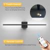 imageL LOHAS LED Battery Operated Wall Sconces Set of 2 Battery Wall Sconce 10000mAh Gold Rechargeable Sconces 6000K 283 Inch Wireless Wall Lights Sconce Wall Decor for Bedroom Living RoomBlack