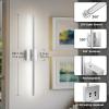 imageL LOHAS LED Battery Operated Wall Sconces Set of 2 Battery Wall Sconce 10000mAh Gold Rechargeable Sconces 6000K 283 Inch Wireless Wall Lights Sconce Wall Decor for Bedroom Living RoomNickel