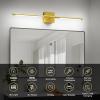 imageL LOHAS LED Battery Operated Wall Sconces Set of 2 Battery Wall Sconce 10000mAh Gold Rechargeable Sconces 6000K 283 Inch Wireless Wall Lights Sconce Wall Decor for Bedroom Living RoomGold