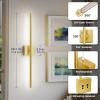 imageL LOHAS LED Battery Operated Wall Sconces Set of 2 Battery Wall Sconce 10000mAh Gold Rechargeable Sconces 6000K 283 Inch Wireless Wall Lights Sconce Wall Decor for Bedroom Living RoomGold