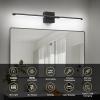 imageL LOHAS LED Battery Operated Wall Sconces Set of 2 Battery Wall Sconce 10000mAh Gold Rechargeable Sconces 6000K 283 Inch Wireless Wall Lights Sconce Wall Decor for Bedroom Living RoomBlack