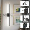 imageL LOHAS LED Battery Operated Wall Sconces Set of 2 Battery Wall Sconce 10000mAh Gold Rechargeable Sconces 6000K 283 Inch Wireless Wall Lights Sconce Wall Decor for Bedroom Living RoomBlack