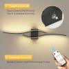 imageL LOHAS LED Battery Operated Wall Sconces Set of 2 Battery Wall Sconce 7200mAh Gold Rechargeable Sconces 3000K 316 Inch Dimmable Wireless Wall Lights Sconce Wall Decor for Bedroom Living RoomBlack