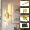 imageL LOHAS LED Battery Operated Wall Sconces Set of 2 Battery Wall Sconce 7200mAh Gold Rechargeable Sconces 3000K 316 Inch Dimmable Wireless Wall Lights Sconce Wall Decor for Bedroom Living RoomGold