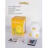 imageL LOHAS LED Cute Duck Night Light Kawaii Duck Lamp Desk Decor Cute Stuff Squishy Duck Light 16 Colors Table Lamp with Remote Control USB Rechargeable Ideal Funny Gifts
