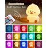 imageL LOHAS LED Cute Duck Night Light Kawaii Duck Lamp Desk Decor Cute Stuff Squishy Duck Light 16 Colors Table Lamp with Remote Control USB Rechargeable Ideal Funny Gifts
