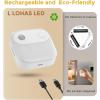 imageL LOHAS LED Motion Sensor Night Light 2 Pack Rechargeable Battery Night Light 61530LM Adjustable Battery Operated Lights3000K1W LED StickOn Magnetic Closet Nightlight for KidsStairs Hallway