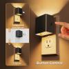 imageL LOHAS LED Night LightNight Lights Plug into Wall2PackDimmable Night Light with Light Sensor3000K Warm WhiteGold Nightlight for Bathroom Hallway KitchenSoft White