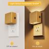 imageL LOHAS LED Night LightNight Lights Plug into Wall2PackDimmable Night Light with Light Sensor3000K Warm WhiteGold Nightlight for Bathroom Hallway KitchenSoft WhiteGold