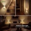 imageL LOHAS LED Night Lights Plug into Wall 2 Pack Dimmable Modern LED Bright Night Light for KidsDusk to Dawn Sensor 0150LM Adjustable BrightnessSoft White 3000K for Hallway Bedroom StairwaySquareWhite