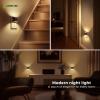 imageL LOHAS LED Night Lights Plug into Wall 2 Pack Dimmable Modern LED Bright Night Light for KidsDusk to Dawn Sensor 0150LM Adjustable BrightnessSoft White 3000K for Hallway Bedroom StairwayArc