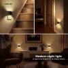 imageL LOHAS LED Night Lights Plug into Wall 2 Pack Dimmable Modern LED Bright Night Light for KidsDusk to Dawn Sensor 0150LM Adjustable BrightnessSoft White 3000K for Hallway Bedroom StairwaySquare