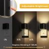 imageL LOHAS LED Night Lights Plug into Wall 2 Pack Dimmable Modern LED Bright Night Light for KidsDusk to Dawn Sensor 0150LM Adjustable BrightnessSoft White 3000K for Hallway Bedroom StairwaySquare